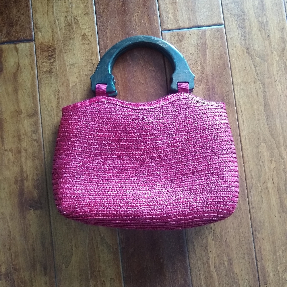 💙 vintage classic beach resort summer woven purse